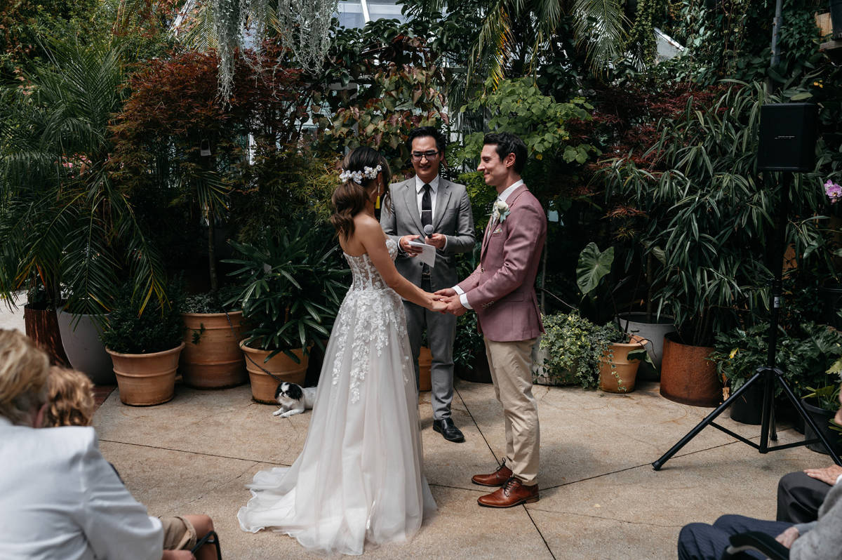 Inner city garden wedding at Glasshaus. Photos by Wren Steiner. Jessie + Tom