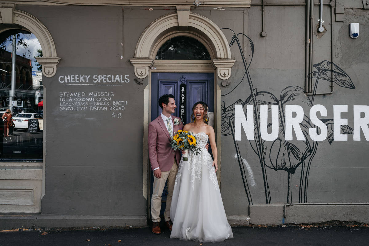 Inner city garden wedding at Glasshaus. Photos by Wren Steiner. Jessie + Tom