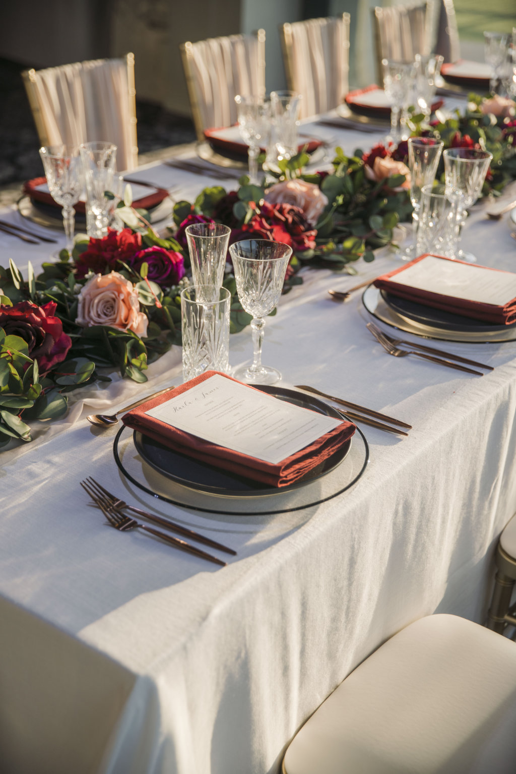 Luxury waterfront wedding styled shoot. Produced by Kate & Co, shot by Inlighten Photography.