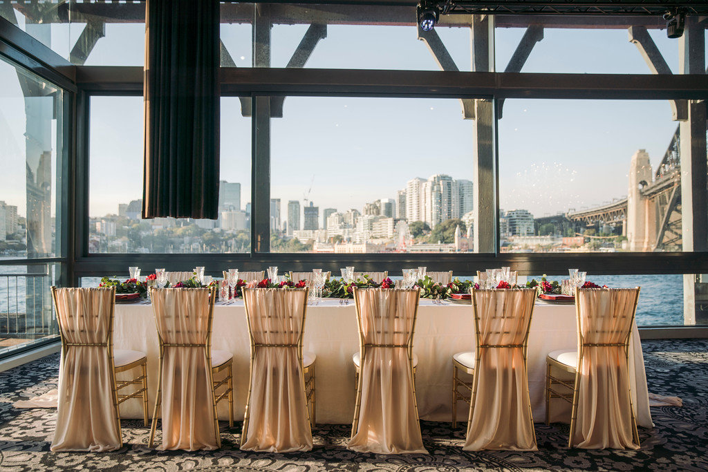 Luxury waterfront wedding styled shoot. Produced by Kate & Co, shot by Inlighten Photography.