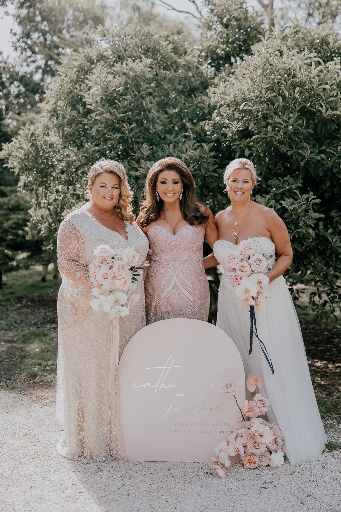 Luxury wedding at Terindah Estate, Bellarine Peninsula. Photos by Ashley K Weddings. Cathi & Jackie.