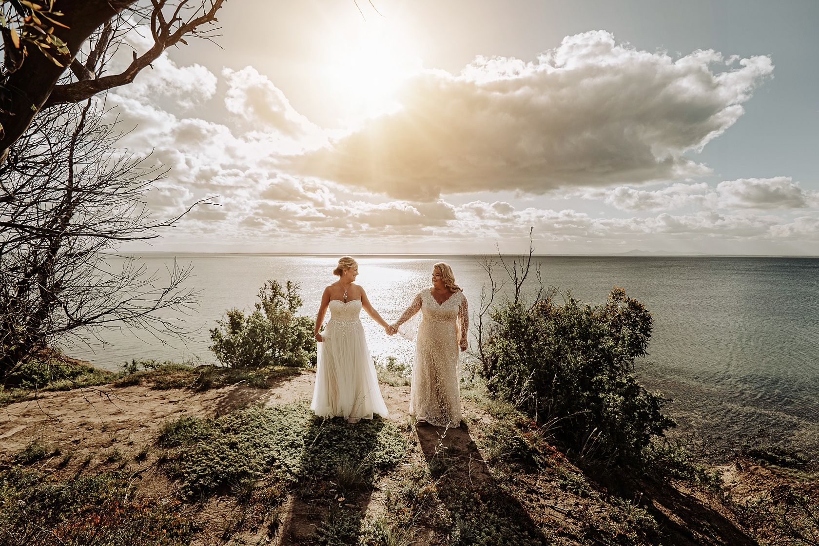 Luxury wedding at Terindah Estate, Bellarine Peninsula. Photos by Ashley K Weddings. Cathi & Jackie.