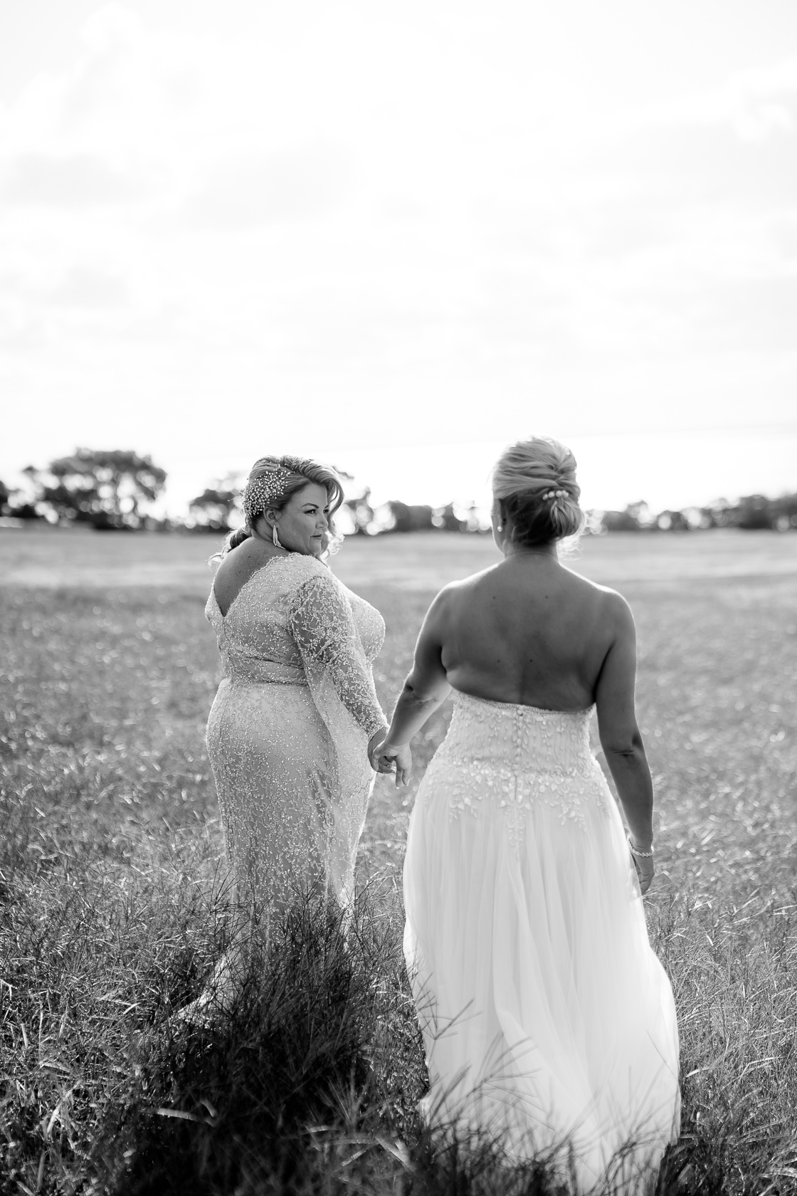 Luxury wedding at Terindah Estate, Bellarine Peninsula. Photos by Ashley K Weddings. Cathi & Jackie.