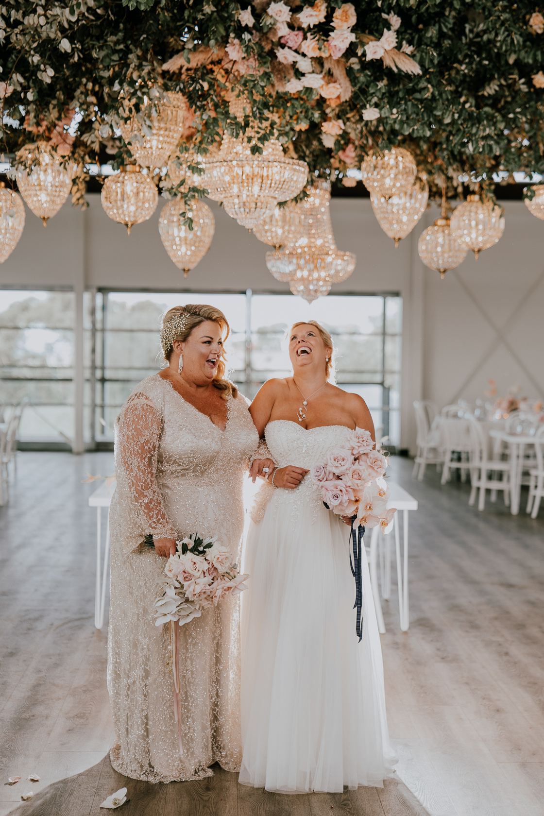 Luxury wedding at Terindah Estate, Bellarine Peninsula. Photos by Ashley K Weddings. Cathi & Jackie.