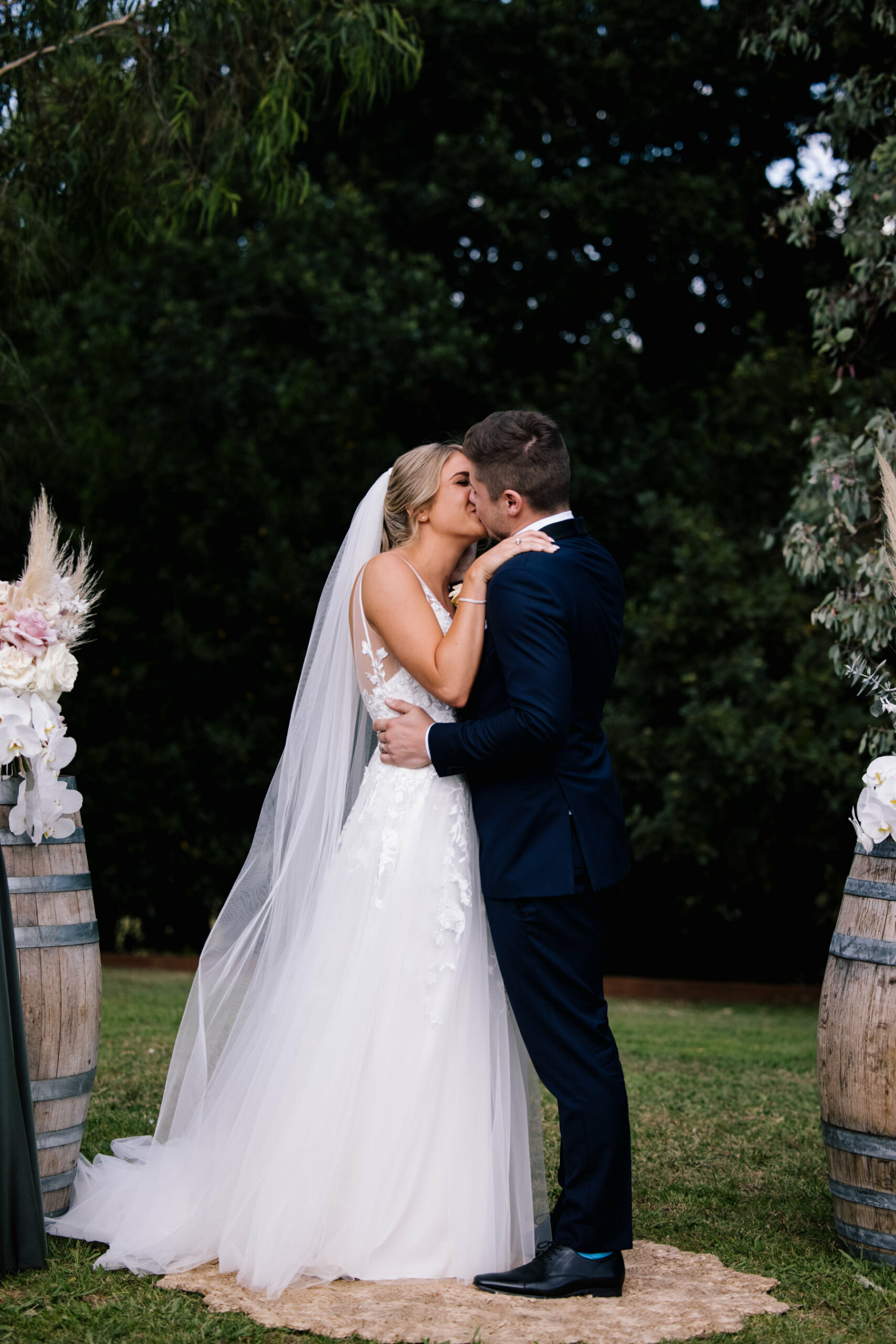 Romantic wedding at The Farm Yarra Valley, Warrandyte South. Photographed by Love & Other Photography.