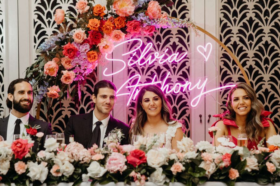 Silvia and Anthony's beautiful bold wedding at The Tea Room QVB, photo by In A Maze