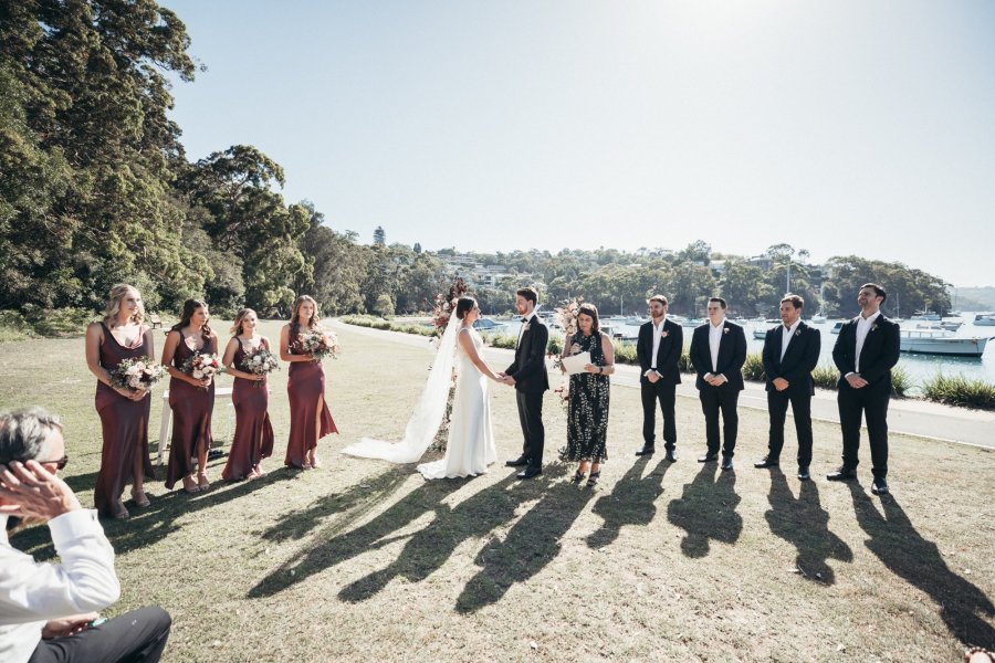 Mitch and Georgie's waterfront wedding at Zest Boathouse at The Spit, photo by Sam Venn Photography