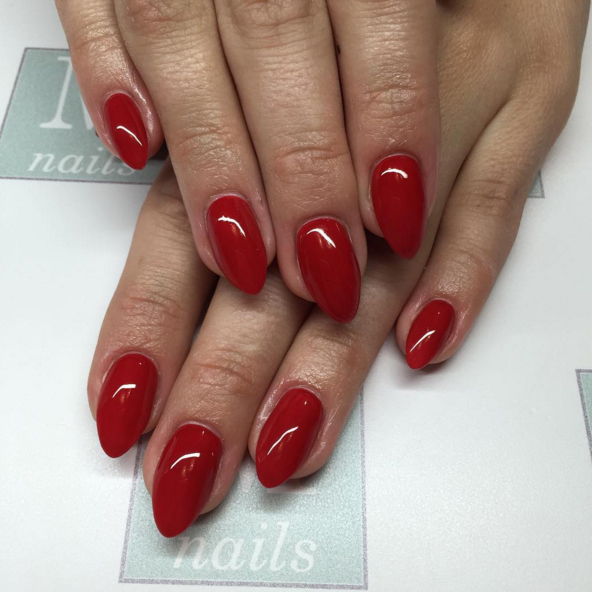 Nailed it: spectacular manicures for your big day classic red glossy nails