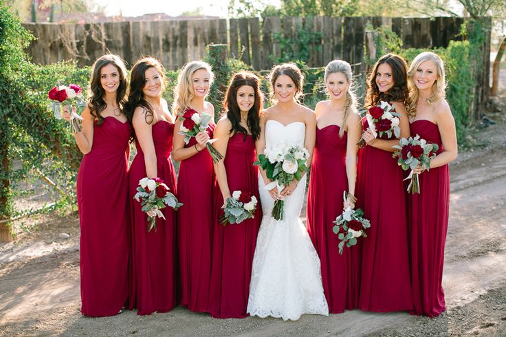 Christmas themed wedding Inspiration red dress