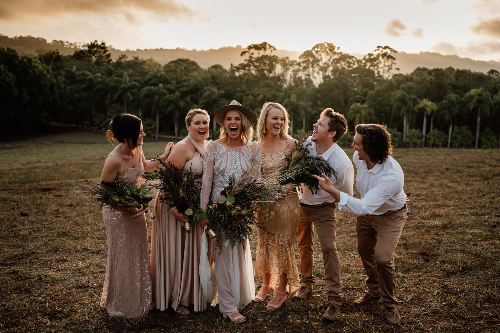 Wedding party at Tooraloo Farmstay wedding, Sam Wyper Photography, Lauren and Andrew