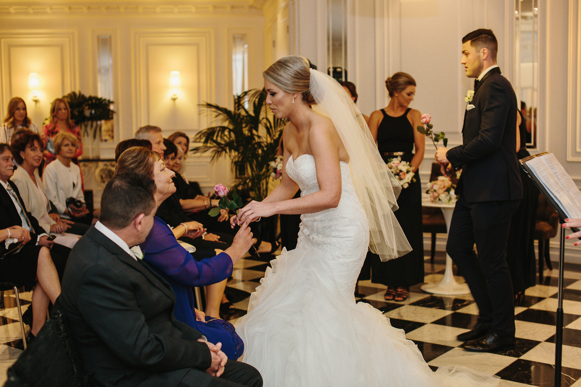 Cara and Nathan's epic high-five before classic wedding | Easy Weddings