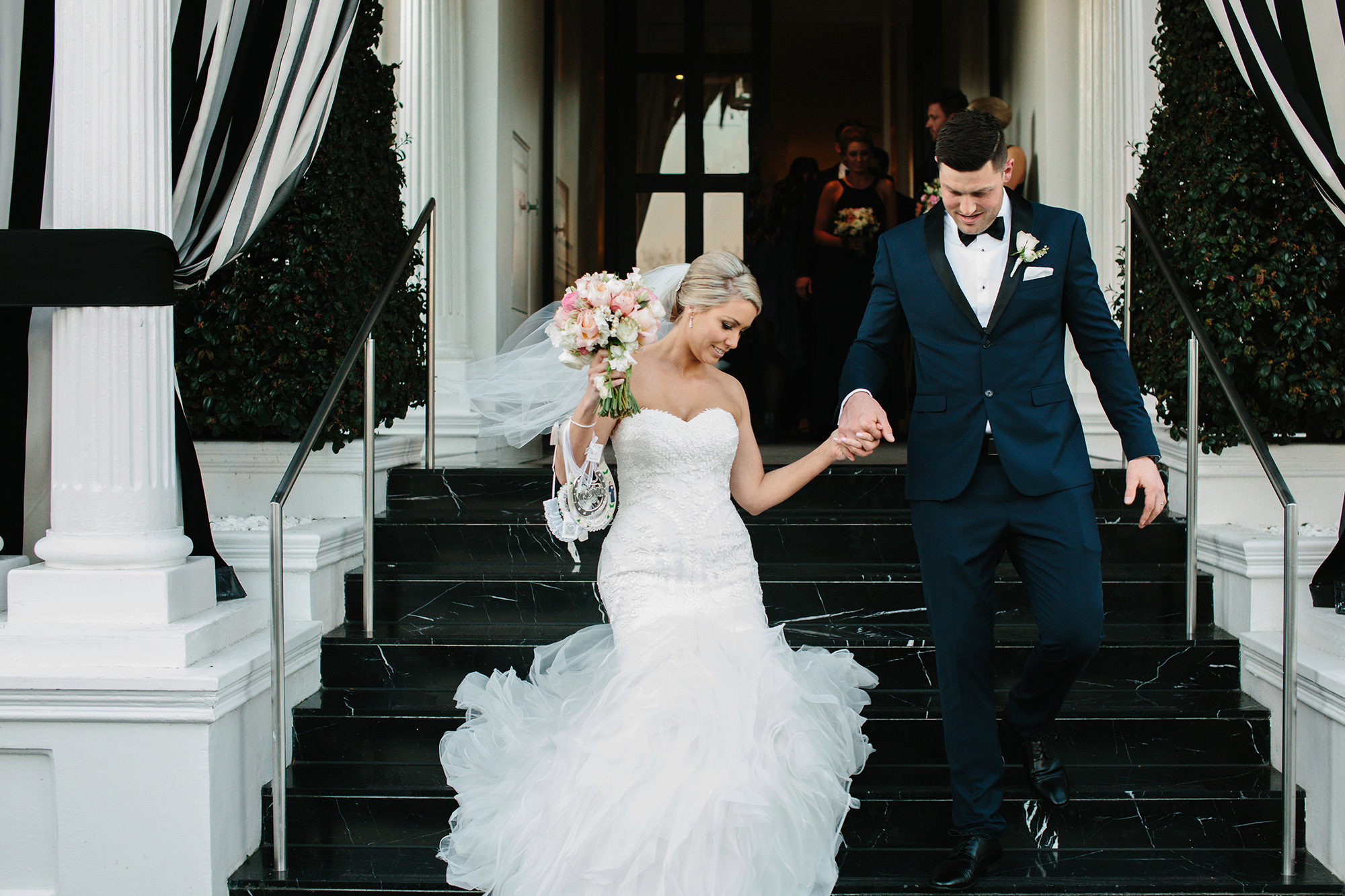 Cara and Nathan's epic high-five before classic wedding | Easy Weddings