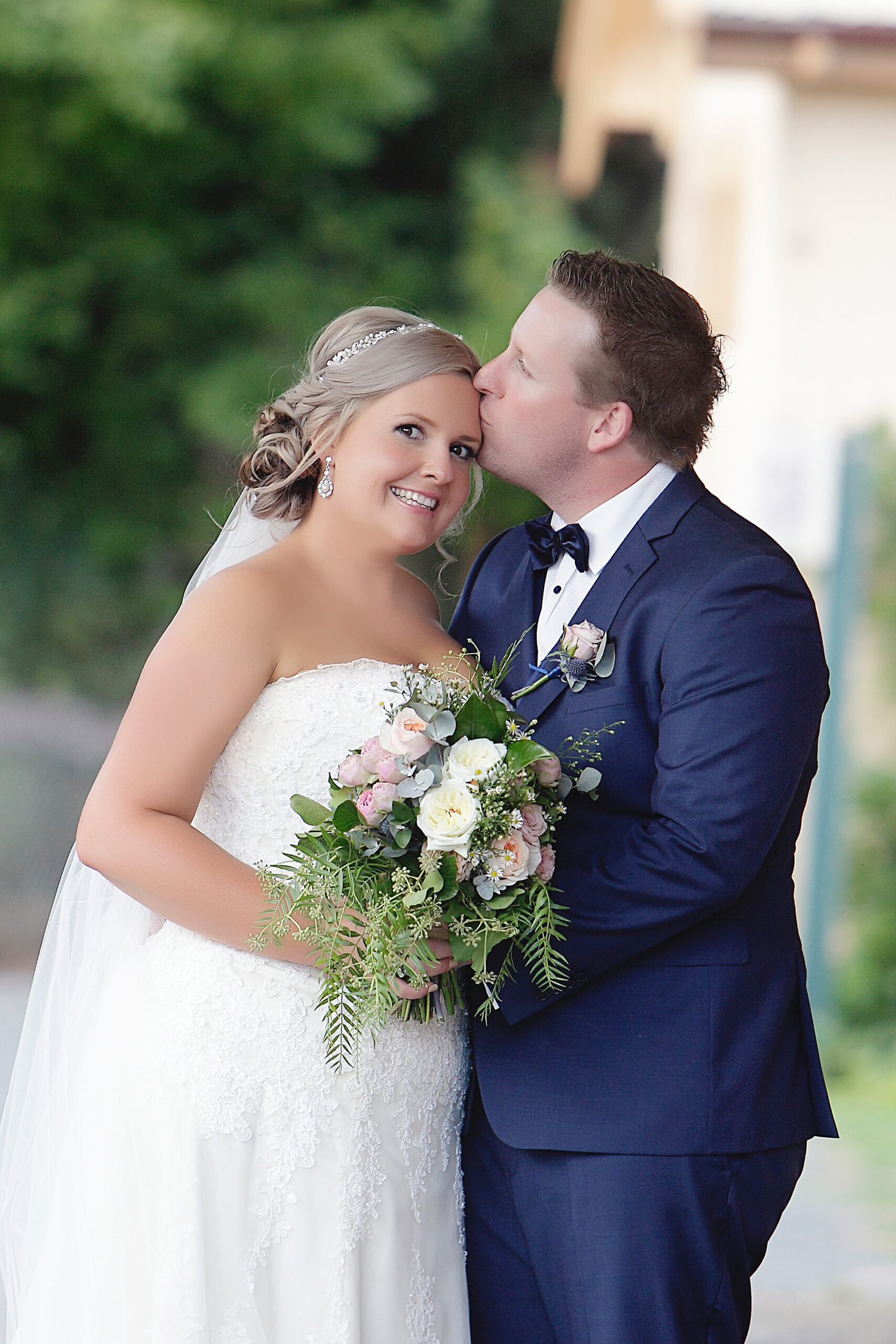 Head over boots in love: Jayne and Damien's classic country wedding ...