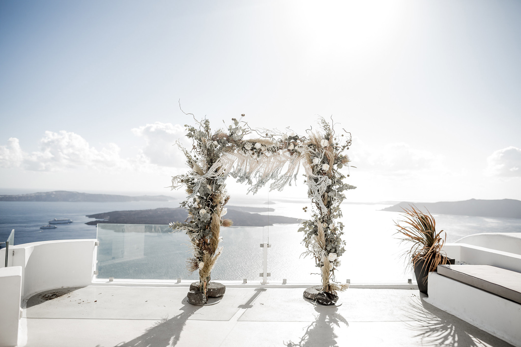 Nicole Michael Santorini Elopement Lilly Red 025