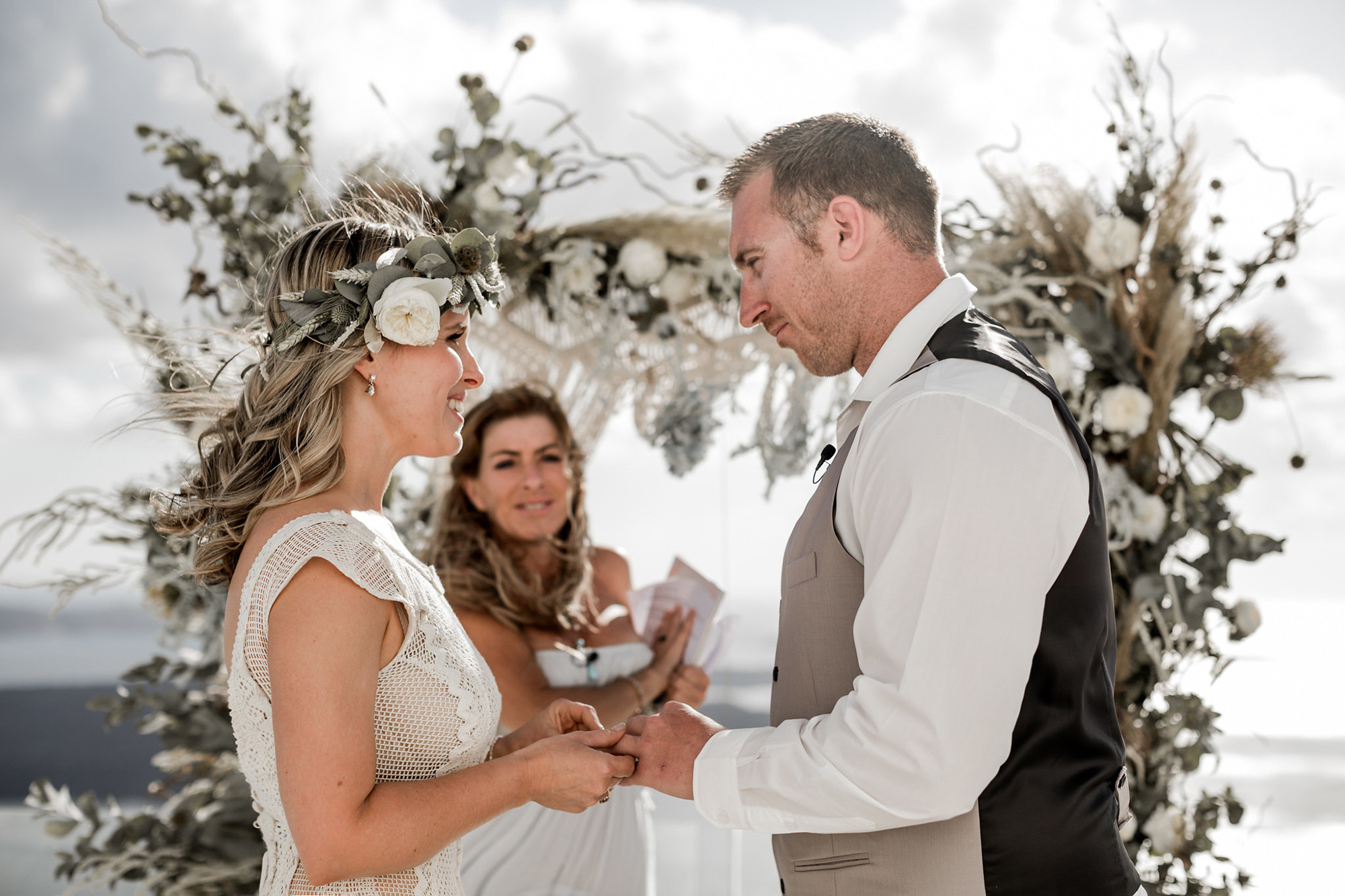 Nicole Michael Santorini Elopement Lilly Red 029