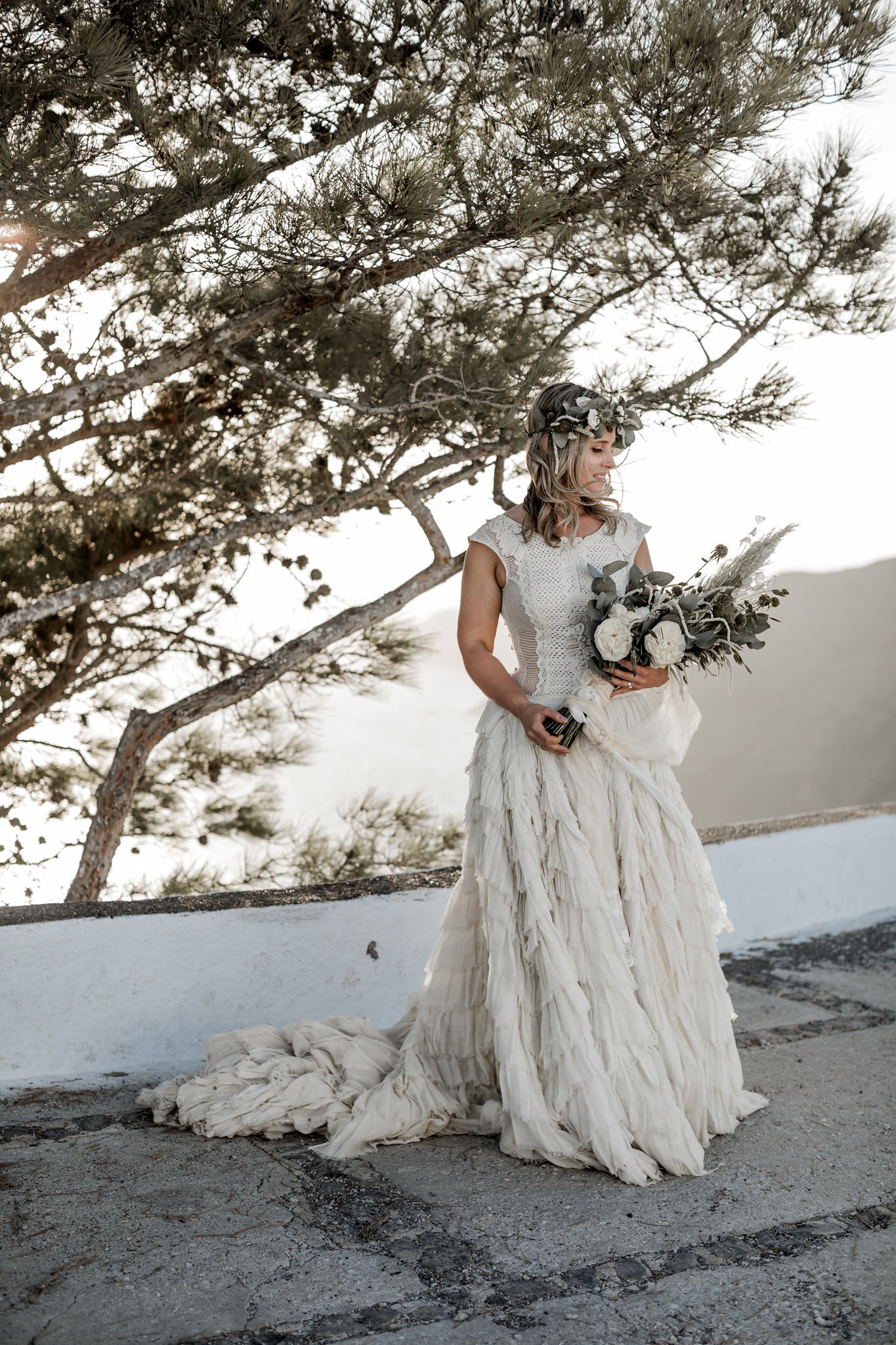 Nicole Michael Santorini Elopement Lilly Red 037