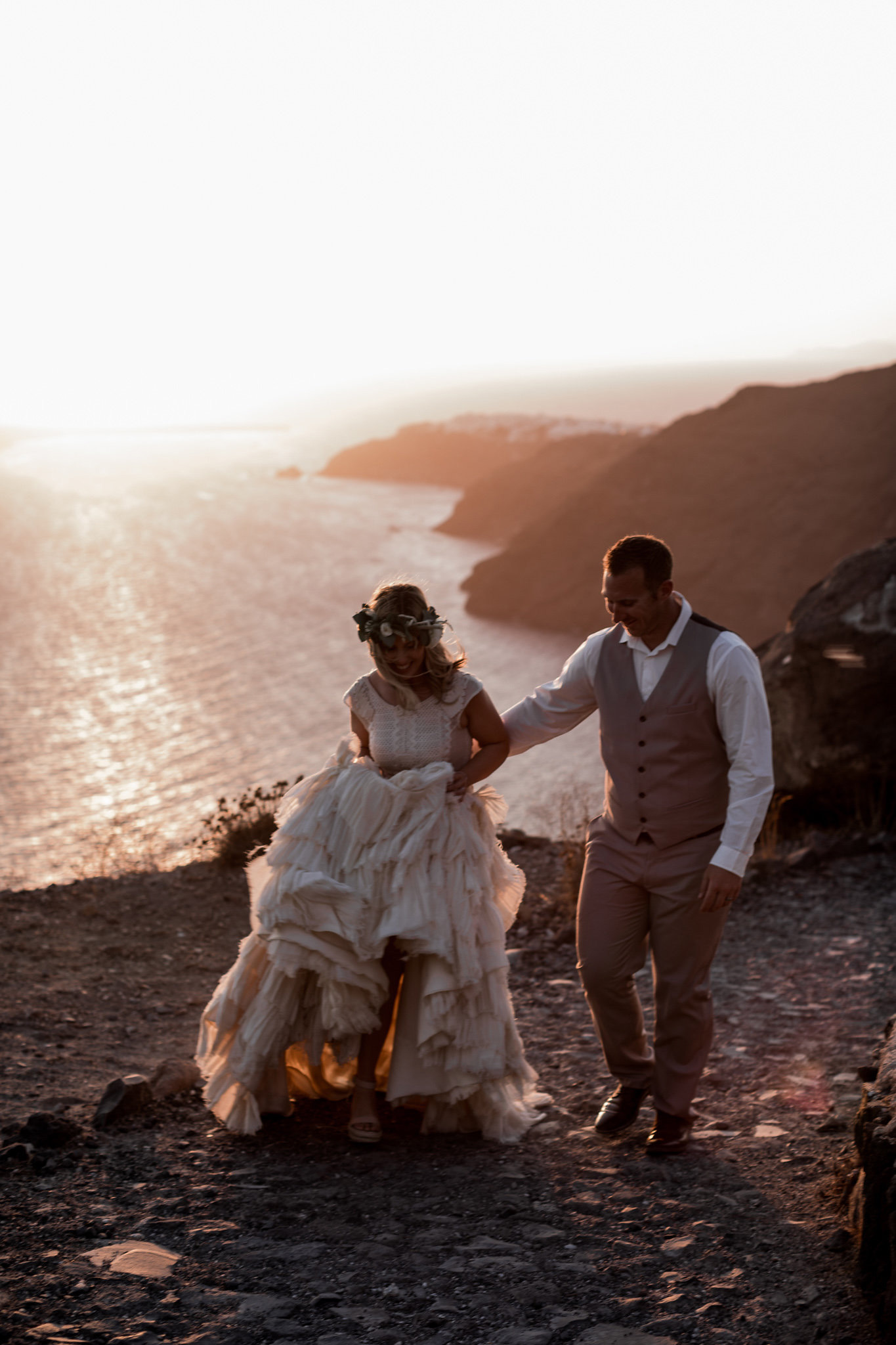 Nicole Michael Santorini Elopement Lilly Red 046