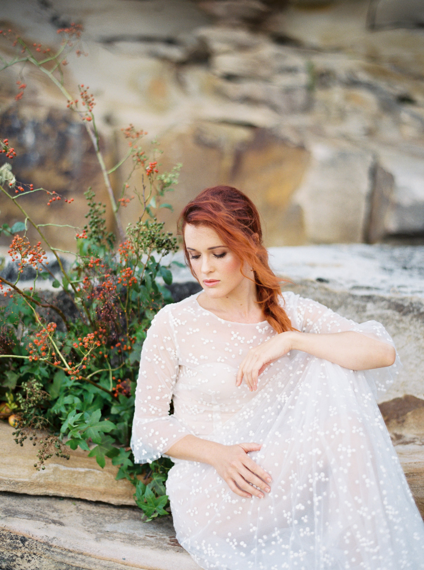 Bridal photoshoot by Central Coast NSW wedding photographer Sheri McMahon, hair and makeup by Niki Simpson, bridal gown by Jennifer Gifford Design, styling by Sandra Chau Design