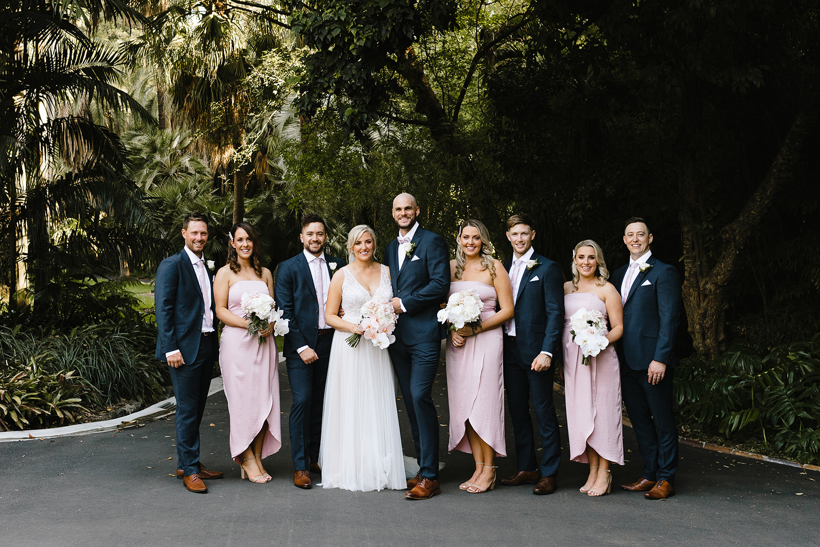 Wedding party at The Terrace Royal Botanic Gardens Melbourne wedding