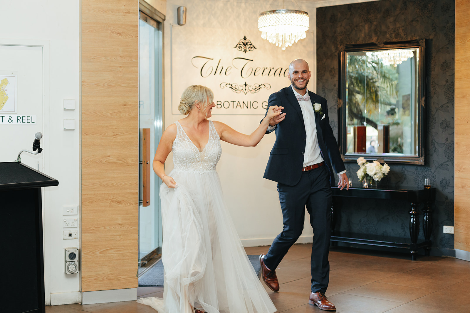 Reception entrance at The Terrace Royal Botanic Gardens Melbourne wedding