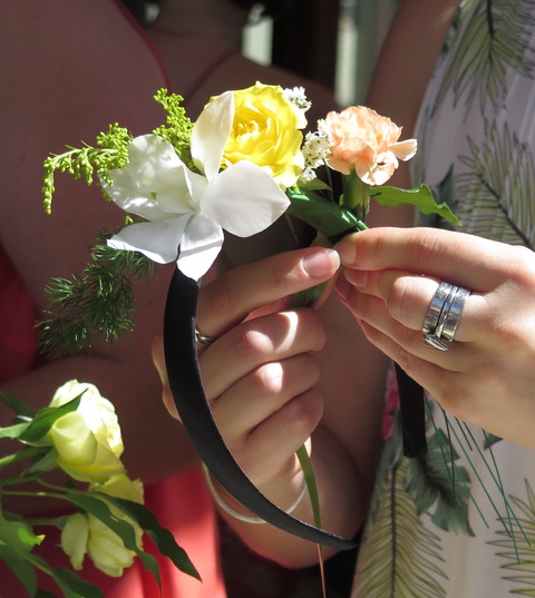 Thrive Flowers & Events Melbourne Hens Day Flower Crown Workshops