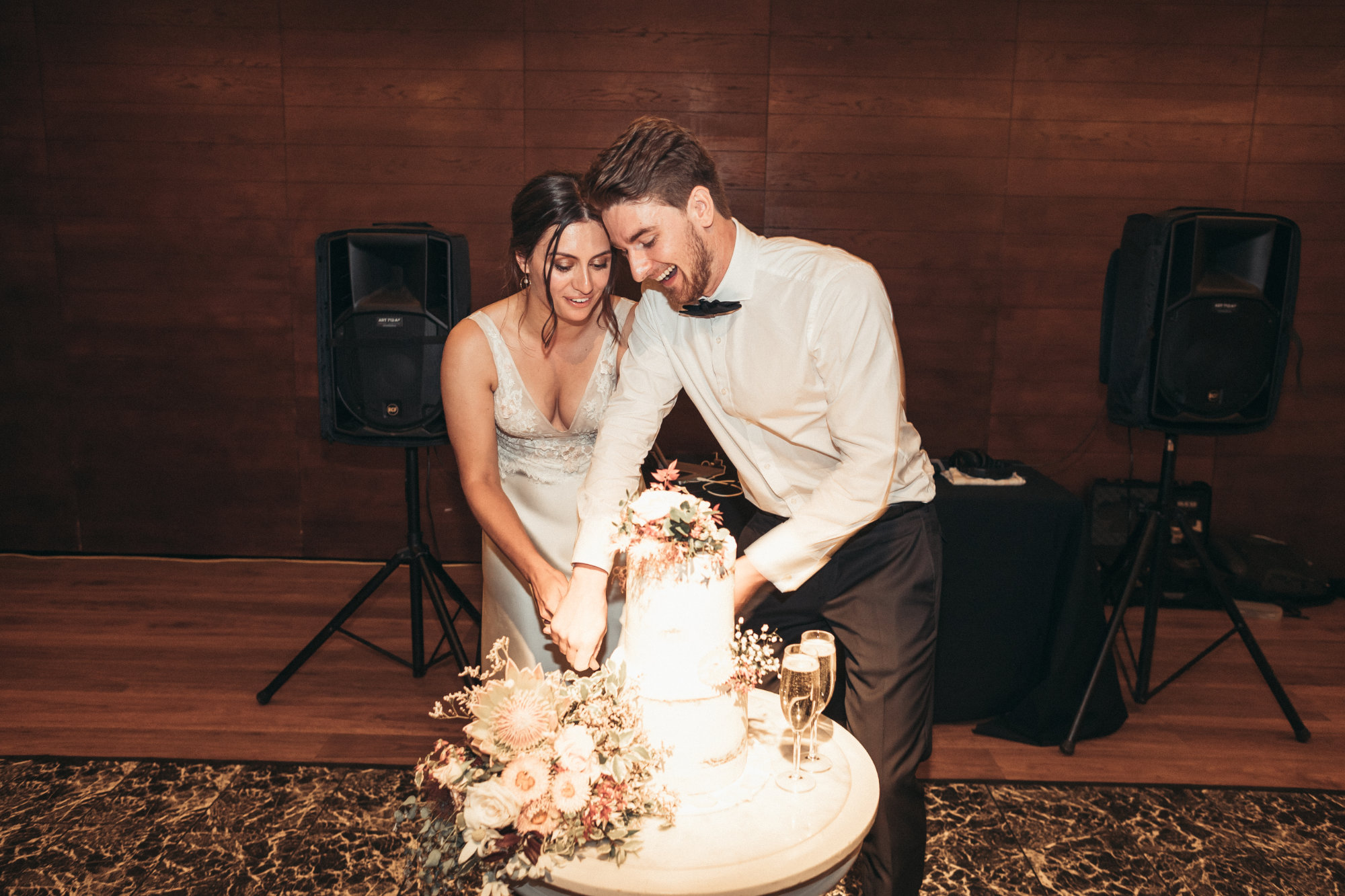 Wedding at Zest Waterfront Venues The Spit, Sydney. Photo by Sam Venn Photography. Georgie & Mitch.