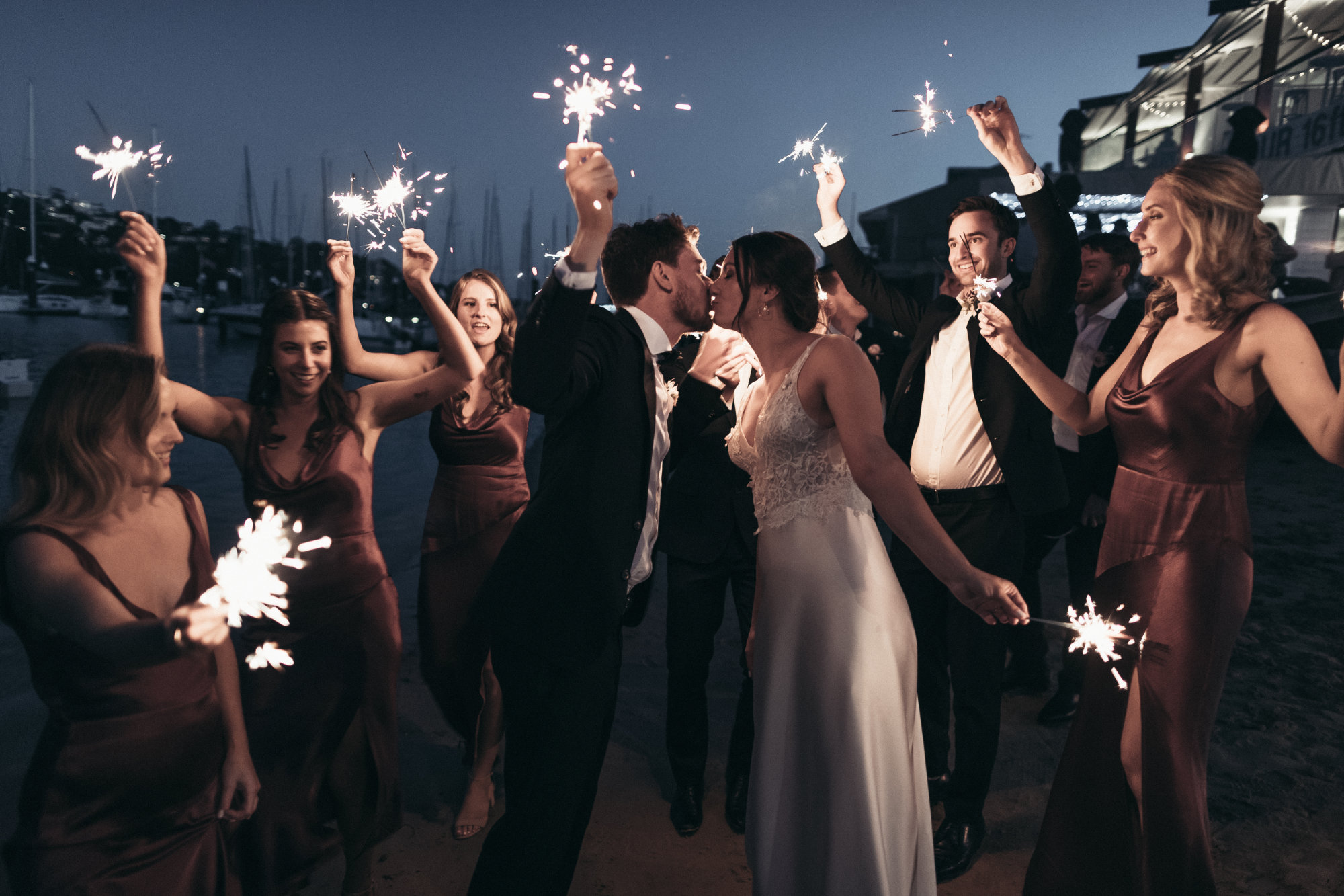 Wedding at Zest Waterfront Venues The Spit, Sydney. Photo by Sam Venn Photography. Georgie & Mitch.