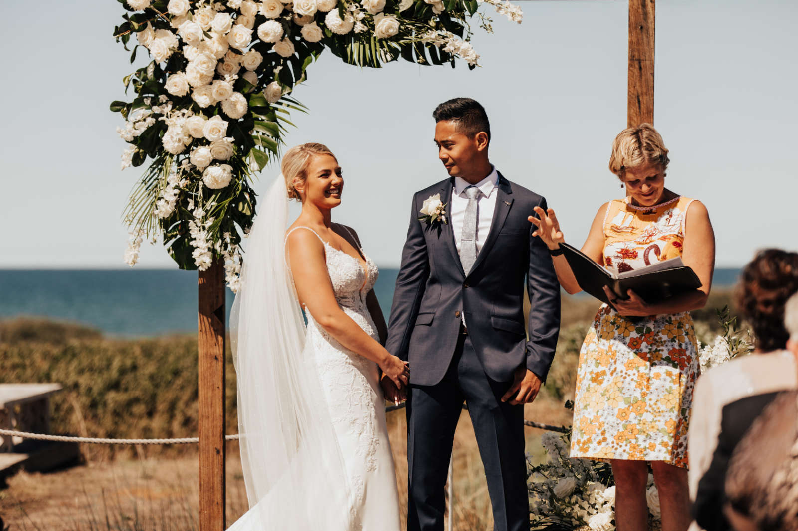 Luxe coastal wedding for Maddi and Dan at Caves Coastal Bar & Bungalows near Newcastle, NSW. Images by Tatiana Rose Photography.