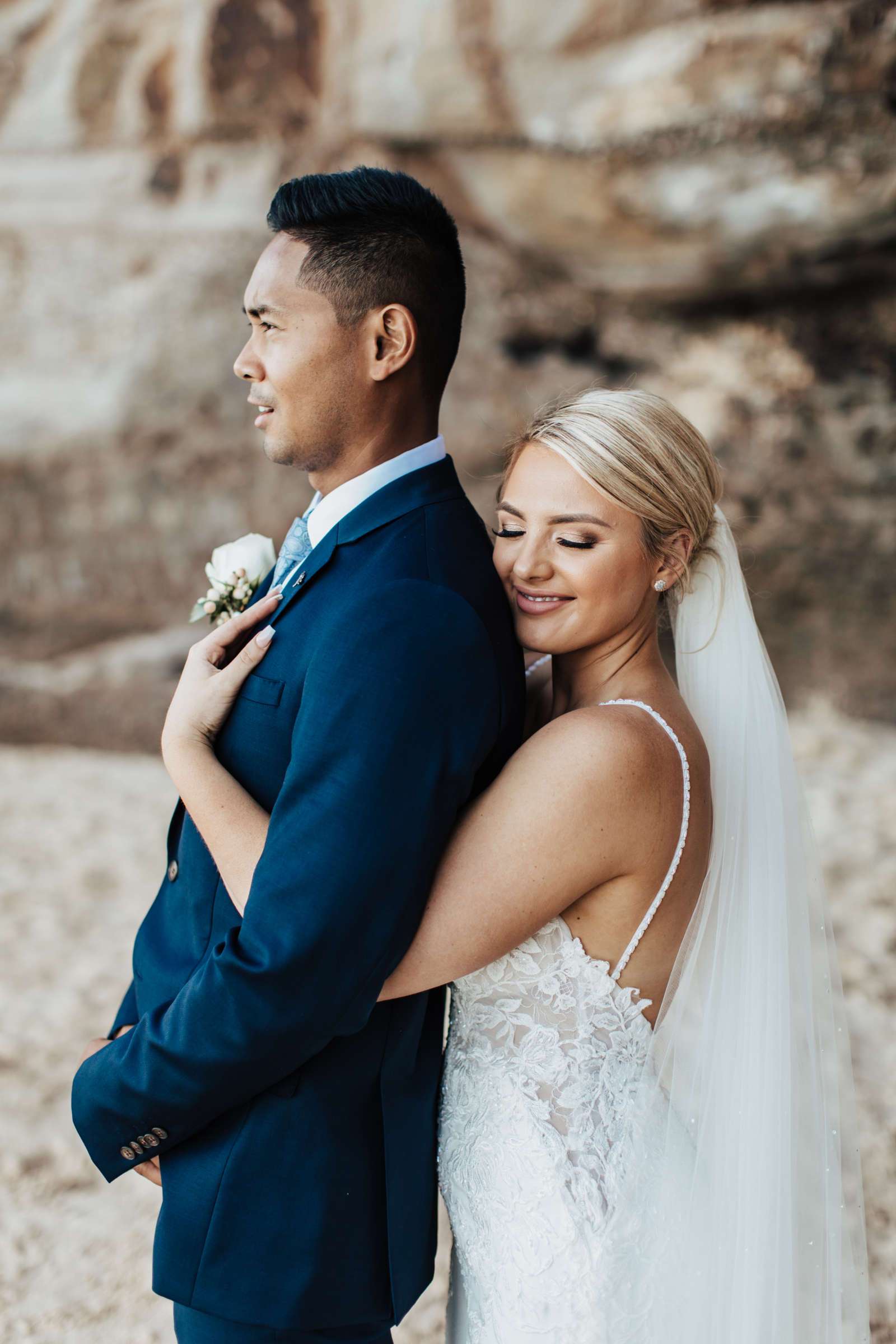 Luxe coastal wedding for Maddi and Dan at Caves Coastal Bar & Bungalows near Newcastle, NSW. Images by Tatiana Rose Photography.