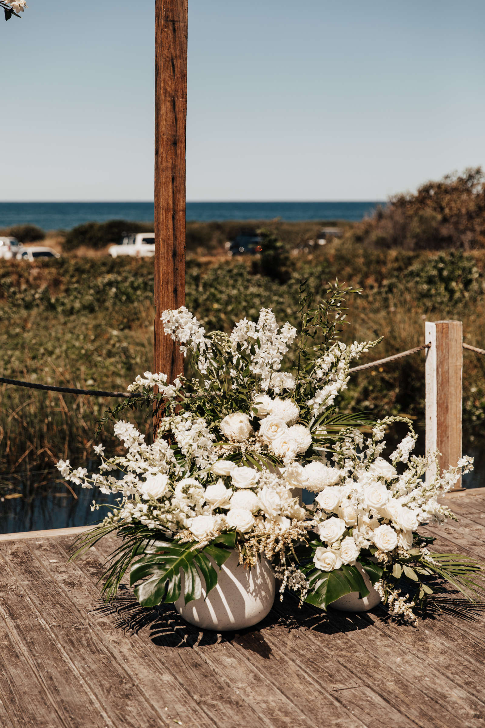 Luxe coastal wedding for Maddi and Dan at Caves Coastal Bar & Bungalows near Newcastle, NSW. Images by Tatiana Rose Photography.