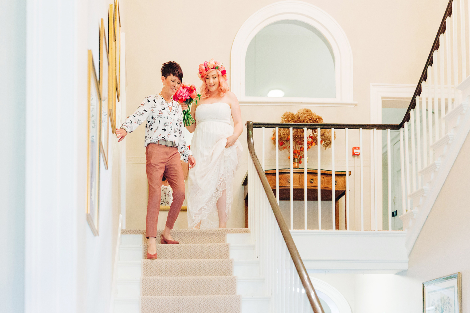 Tabby Carl Barn Rainbow Wedding Kirsten Mavric Photography 006