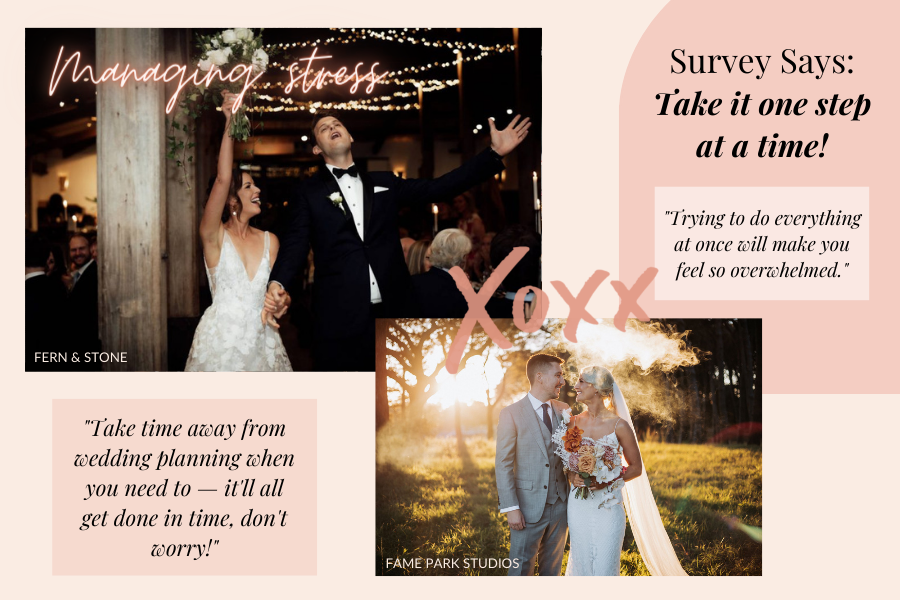 Real brides share their tips for managing wedding planning stress