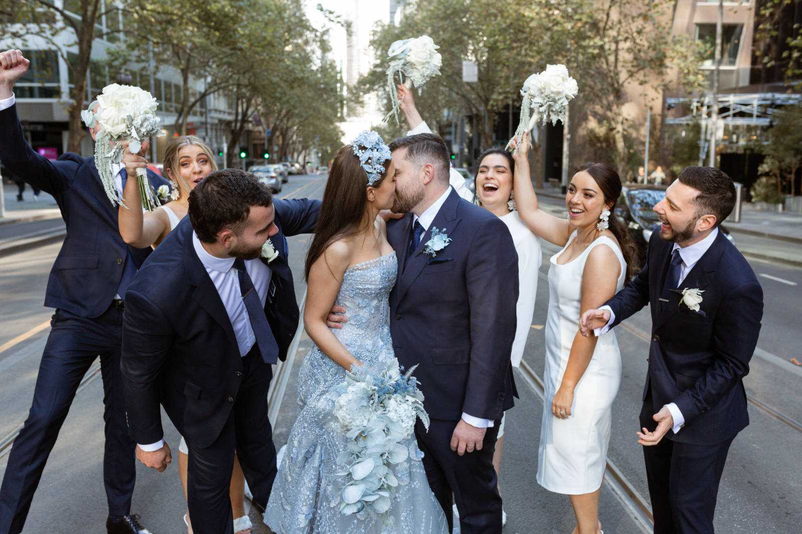 Heritage style at Rebekah and Matthew at their State Library Victoria wedding. Photos by Dan Soderstrom.