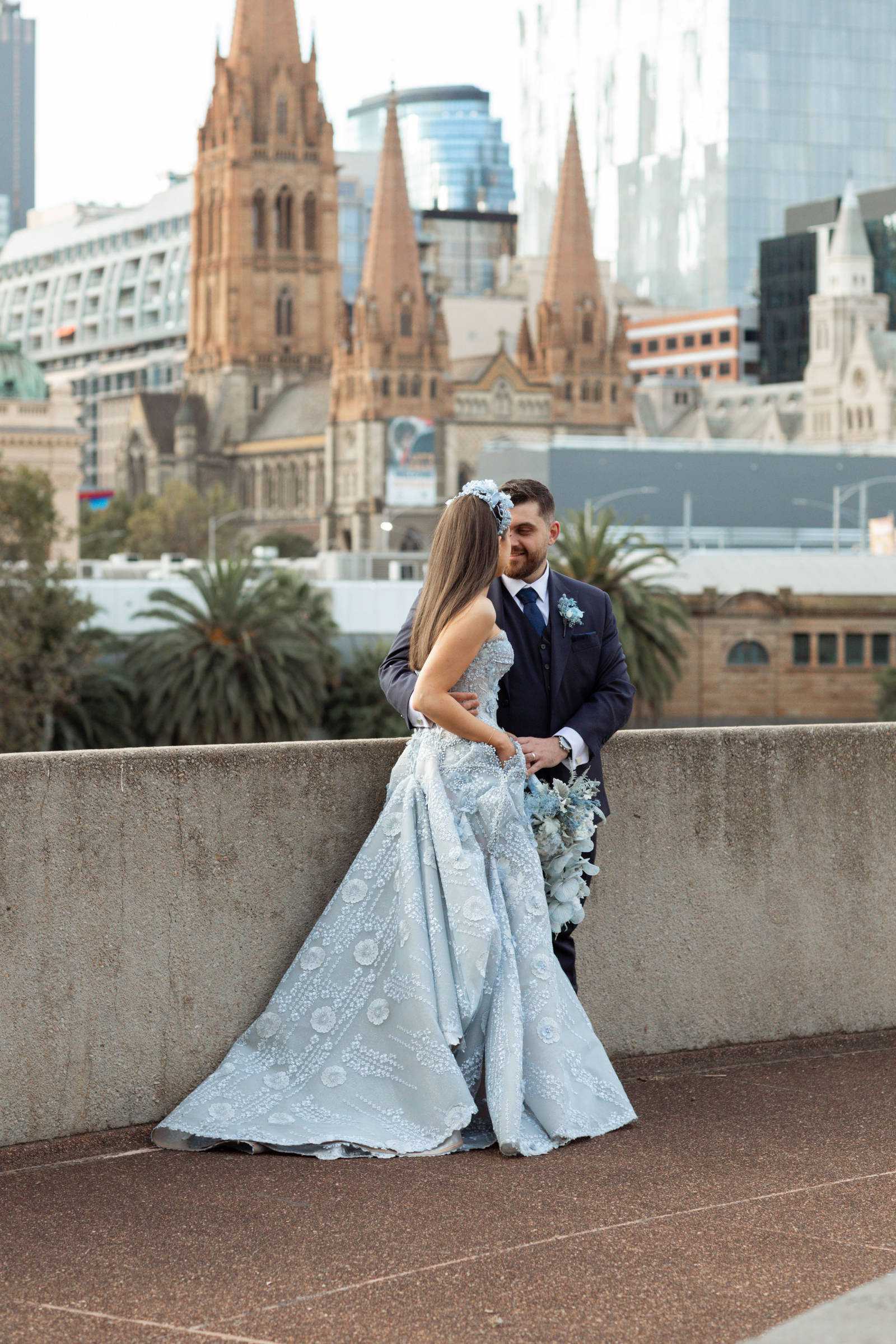 Heritage style at Rebekah and Matthew at their State Library Victoria wedding. Photos by Dan Soderstrom.