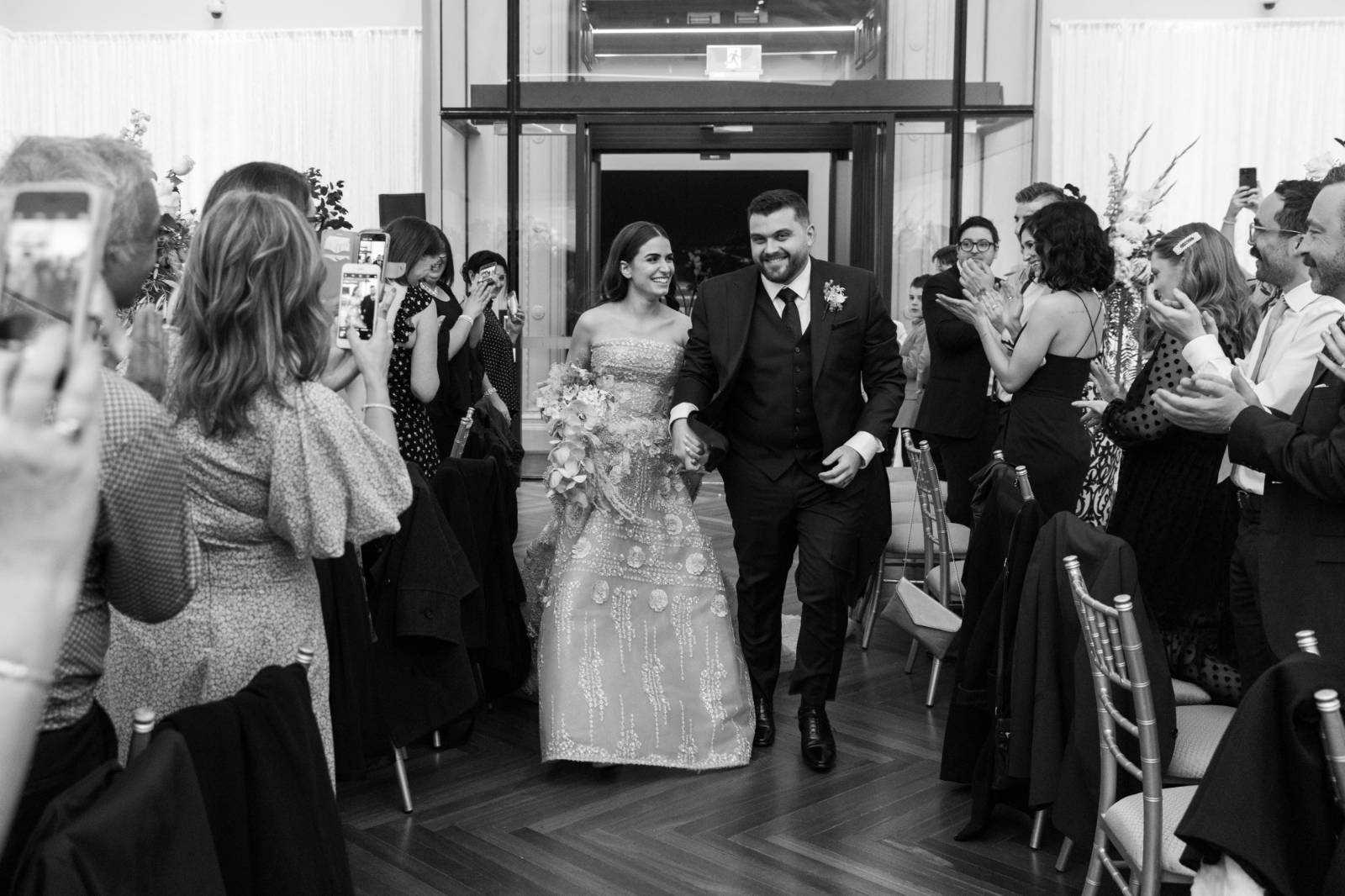 Heritage style at Rebekah and Matthew at their State Library Victoria wedding. Photos by Dan Soderstrom.