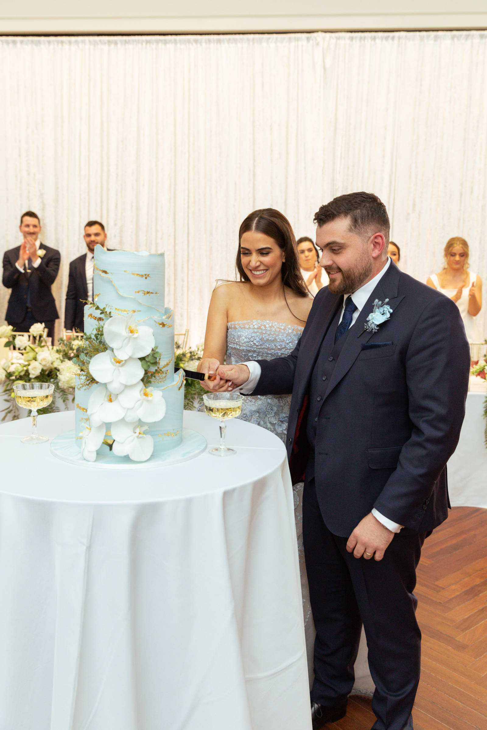 Heritage style at Rebekah and Matthew at their State Library Victoria wedding. Photos by Dan Soderstrom.