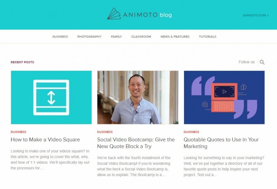 video content using animoto