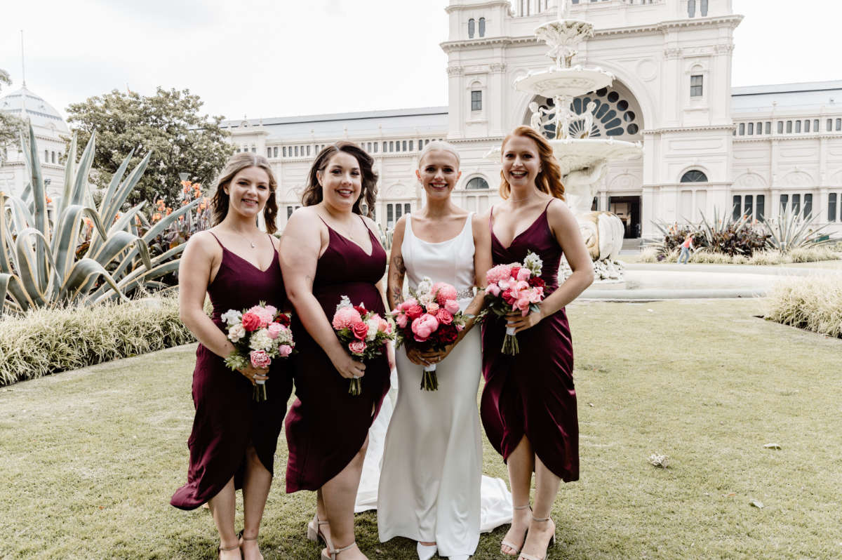 Carlton Gardens wedding ceremony and Harlow Bar reception for Olivia and Parris in Melbourne. Photographed by Bec Conroy Photography.