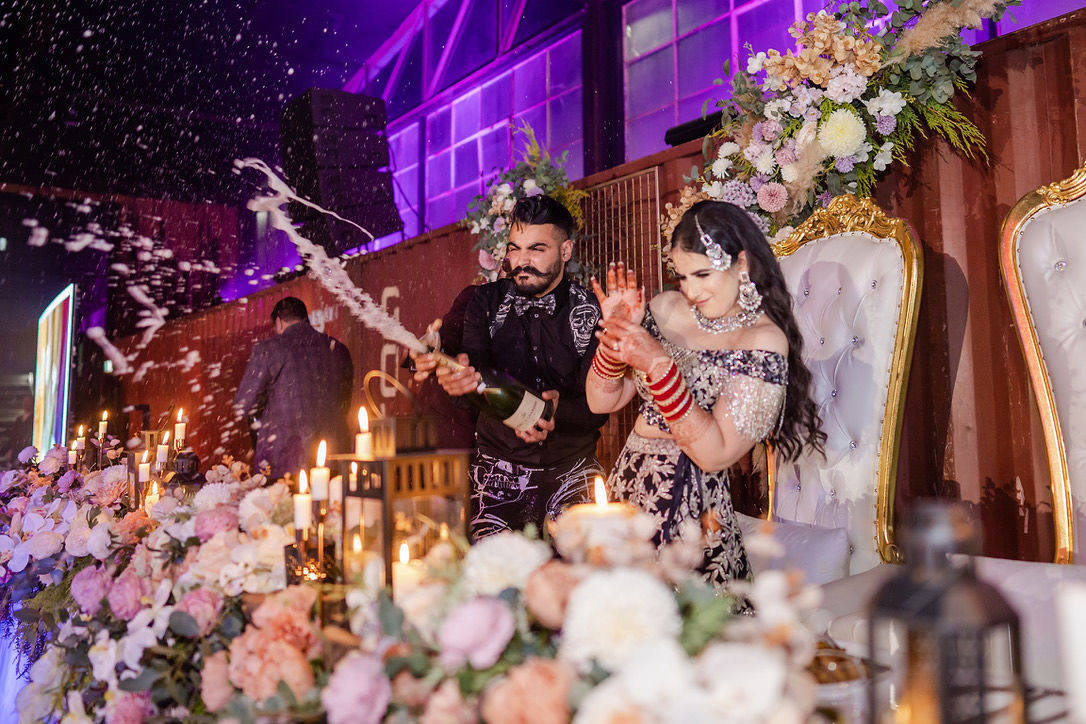 Week-long Sikh wedding for Jasmine and Jagpreet at Craigieburn Sikh Temple and The Timberyard, Port Melbourne. Photographed by Weddings by Grace.