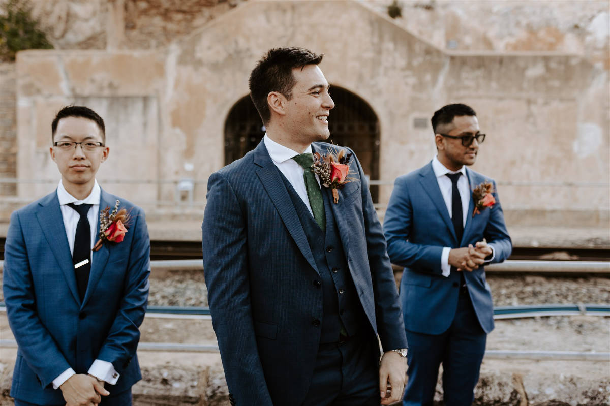 Romantic industrial Guildhall wedding in Fremantle for Cherie and Sharif. Photos by Locksmith Photography.