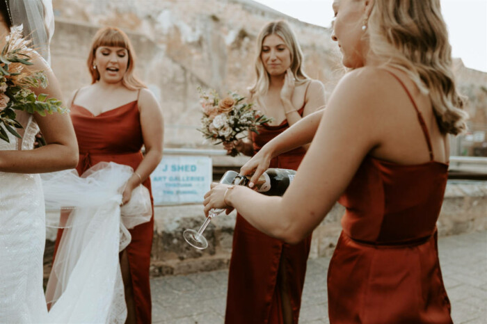 Romantic industrial Guildhall wedding in Fremantle for Cherie and Sharif. Photos by Locksmith Photography.