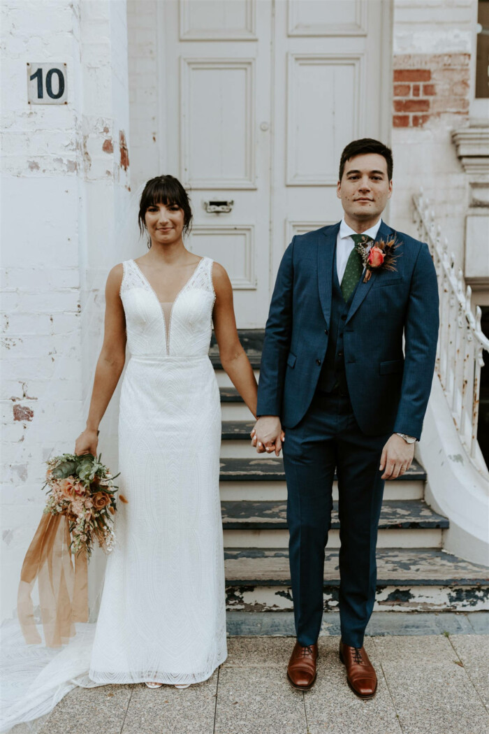 Romantic industrial Guildhall wedding in Fremantle for Cherie and Sharif. Photos by Locksmith Photography.