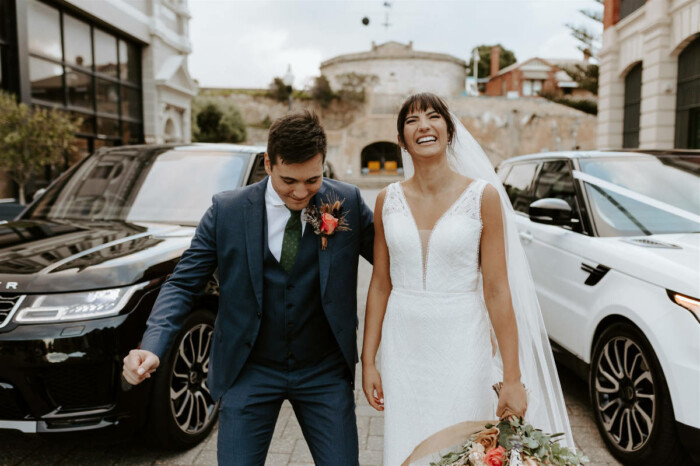 Romantic industrial Guildhall wedding in Fremantle for Cherie and Sharif. Photos by Locksmith Photography.