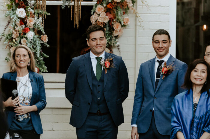 Romantic industrial Guildhall wedding in Fremantle for Cherie and Sharif. Photos by Locksmith Photography.