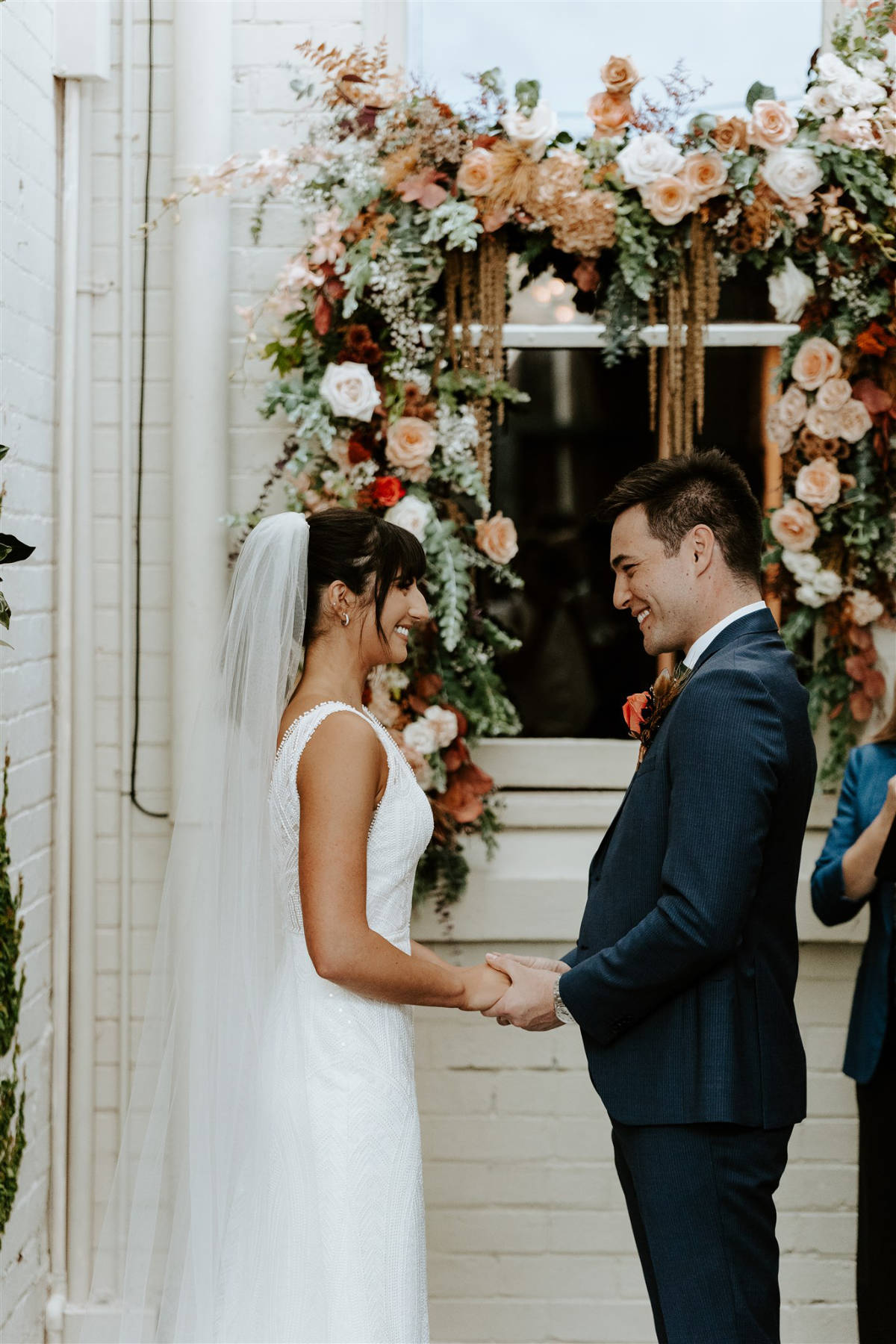 Romantic industrial Guildhall wedding in Fremantle for Cherie and Sharif. Photos by Locksmith Photography.