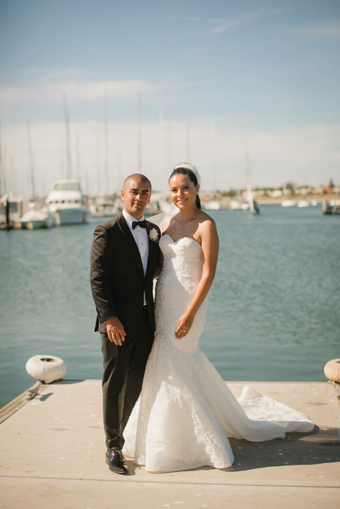 Sandringham Yacht Club wedding for Carla and Mauricios in Melbourne. Photos by Ateia Photography.