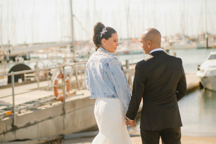 Sandringham Yacht Club wedding for Carla and Mauricios in Melbourne. Photos by Ateia Photography.