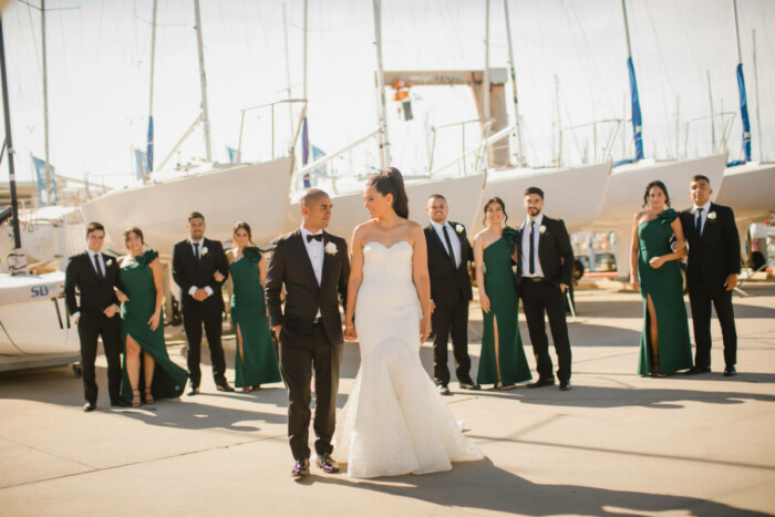 Sandringham Yacht Club wedding for Carla and Mauricios in Melbourne. Photos by Ateia Photography.