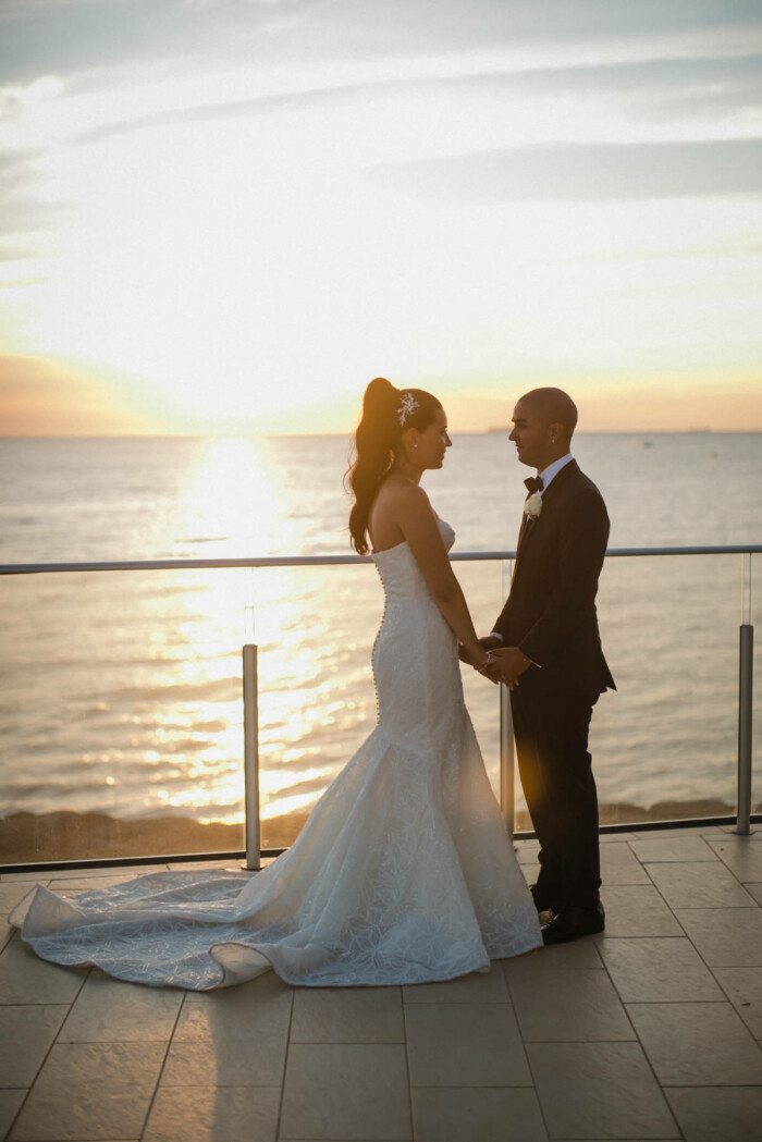 Sandringham Yacht Club wedding for Carla and Mauricios in Melbourne. Photos by Ateia Photography.