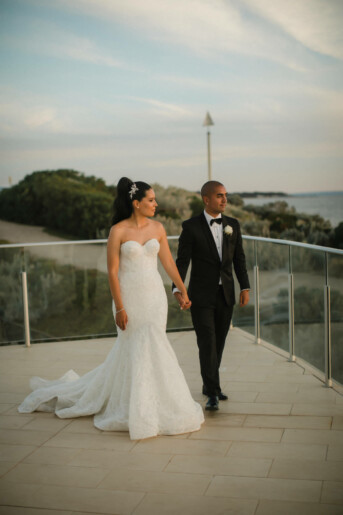 Sandringham Yacht Club wedding for Carla and Mauricios in Melbourne. Photos by Ateia Photography.